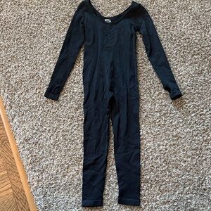 Black Ribbed Women’s One Piece Bodysuit